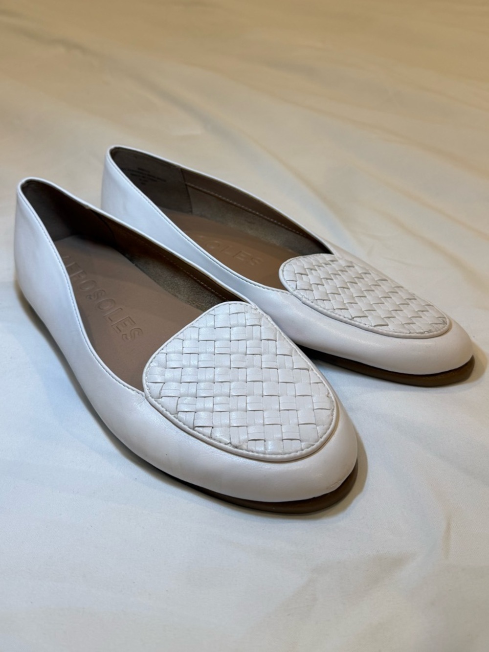 Aerosoles Brielle Woven Loafers | White | 9.5
